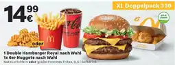 McDonald’s 1 Double Hamburger Royal nach Wahl 1x 6er Nuggets nach Wahl Angebot