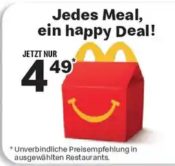McDonald’s Jedes Meal, ein happy Deal! Angebot
