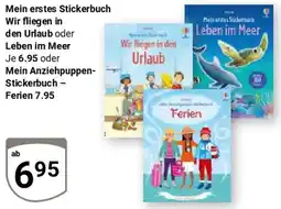 Globus Mein erstes Stickerbuch Wir fliegen in den Urlaub oder Leben im Meer Angebot