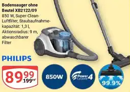 Globus PHILIPS Bodensauger ohne Beutel XB2122/09 Angebot