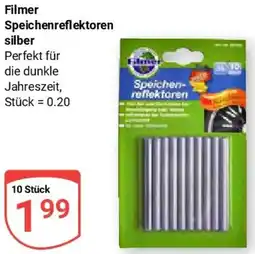 Globus Filmer Speichenreflektoren silber Angebot