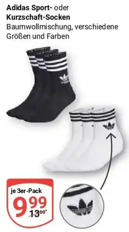Globus Adidas Sport- oder Kurzschaft-Socken Angebot