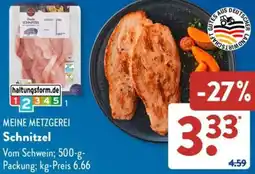 Aldi Süd MEINE METZGEREI Schnitzel Angebot