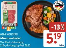 Aldi Süd MEINE METZGEREI Minutensteaks Angebot