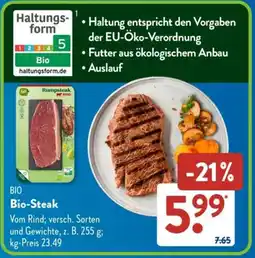 Aldi Süd Bio-Steak Angebot