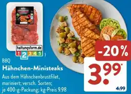 Aldi Süd BBQ Hähnchen-Ministeaks Angebot