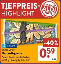 Aldi Süd WONNEMEYER Butter-Baguette Angebot