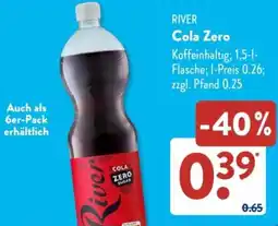 Aldi Süd RIVER Cola Zero Angebot