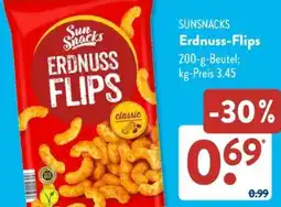 Aldi Süd SUNSNACKS Erdnuss-Flips Angebot