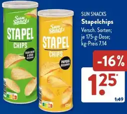 Aldi Süd SUN SNACKS Stapelchips Angebot