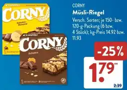Aldi Süd CORNY Müsli-Riegel Angebot