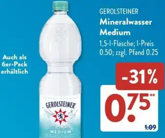 GEROLSTEINER Mineralwasser Medium