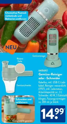 Aldi Süd AMBIANO Gemüse-Reiniger oder -Schneider Angebot