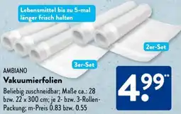 Aldi Süd AMBIANO Vakuumierfolien Angebot