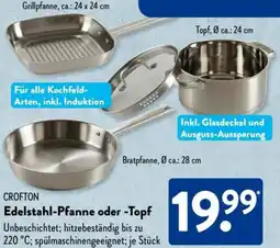 Aldi Süd CROFTON Edelstahl-Pfanne oder Topf Angebot