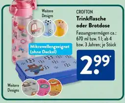 Aldi Süd CROFTON Trinkflasche oder Brotdose Angebot