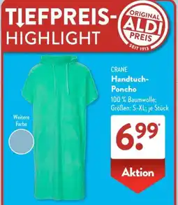 Aldi Süd CRANE Handtuch Poncho Angebot