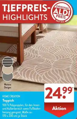 Aldi Süd HOME CREATION Teppich Angebot