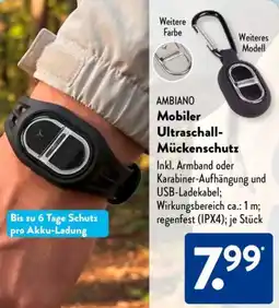 Aldi Süd AMBIANO Mobiler Ultraschall Mückenschutz Angebot