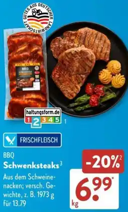 Aldi Süd BBQ Schwenksteaks Angebot