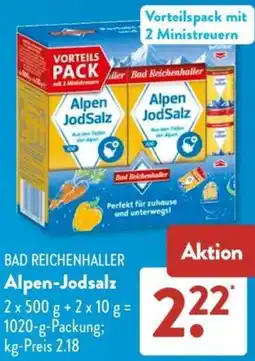 Aldi Süd BAD REICHENHALLER Alpen-Jodsalz Angebot