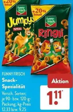 Aldi Süd FUNNY FRISCH Snack Spezialität Angebot