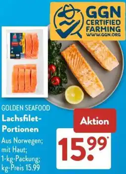 Aldi Süd GOLDEN SEAFOOD Lachsfilet Portionen Angebot