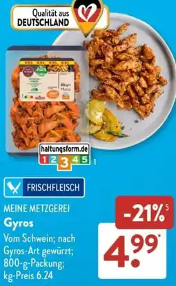 Aldi Süd MEINE METZGEREI Gyros Angebot