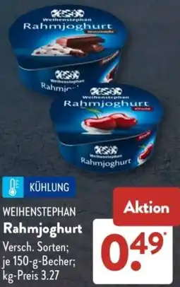 Aldi Süd WEIHENSTEPHAN Rahmjoghurt Angebot