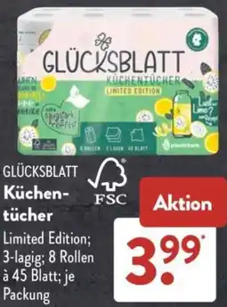Aldi Süd GLÜCKSBLATT Küchentücher Angebot