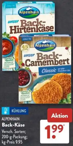 Aldi Süd ALPENHAIN Back-Käse Angebot