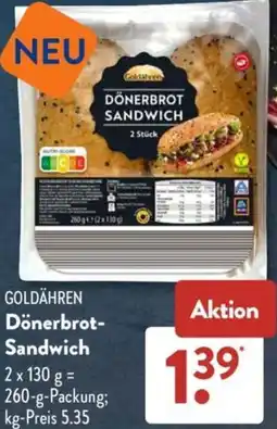 Aldi Süd GOLDÄHREN Dönerbrot Sandwich Angebot