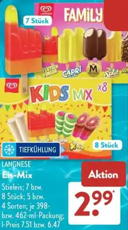 Aldi Süd LANGNESE Eis-Mix Angebot