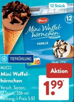 Aldi Süd MUCCI Mini Waffelhörnchen Angebot