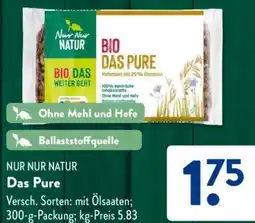 Aldi Süd NUR NUR NATUR Das Pure Angebot
