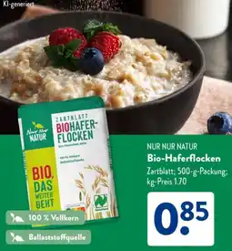 Aldi Süd NUR NUR NATUR Bio-Haferflocken Angebot