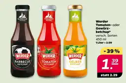 NETTO Werder tomaten- oder gewürzketchup Angebot
