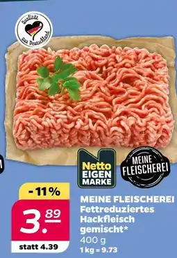 NETTO Netto eigenmarke fettreduziertes hackfleisch gemischt Angebot