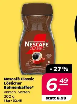 NETTO Nescafé classic löslicher bohnenkaffee Angebot