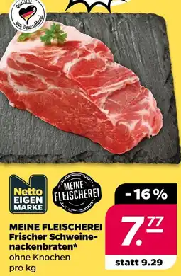 NETTO Meine fleischerei frischer schweinenackenbraten Angebot