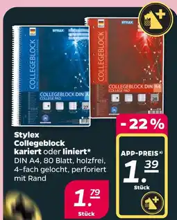 NETTO Stylex collegeblock kariert oder liniert Angebot