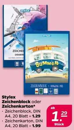 NETTO Stylex zeichenblock oder zeichenkarton Angebot