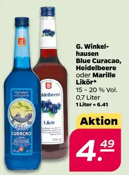 NETTO G. winkelhausen blue curacao, heidelbeere oder marille likör Angebot