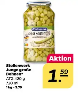NETTO Stollenwerk junge große bohnen Angebot