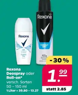 NETTO Rexona deospray oder roll-on Angebot