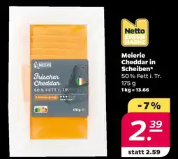 NETTO Netto eigenmarke meierie cheddar in scheiben Angebot