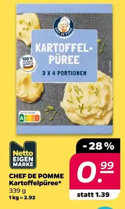 NETTO Netto eigenmarke chef de pomme kartoffelpüree Angebot