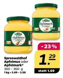 NETTO Spreewaldhof apfelmus oder apfelmark Angebot