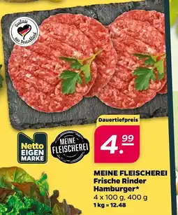 NETTO Netto eigenmarke meine fleischerei frische rinder hamburger Angebot