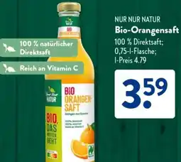 Aldi Süd NUR NUR NATUR Bio-Orangensaft Angebot